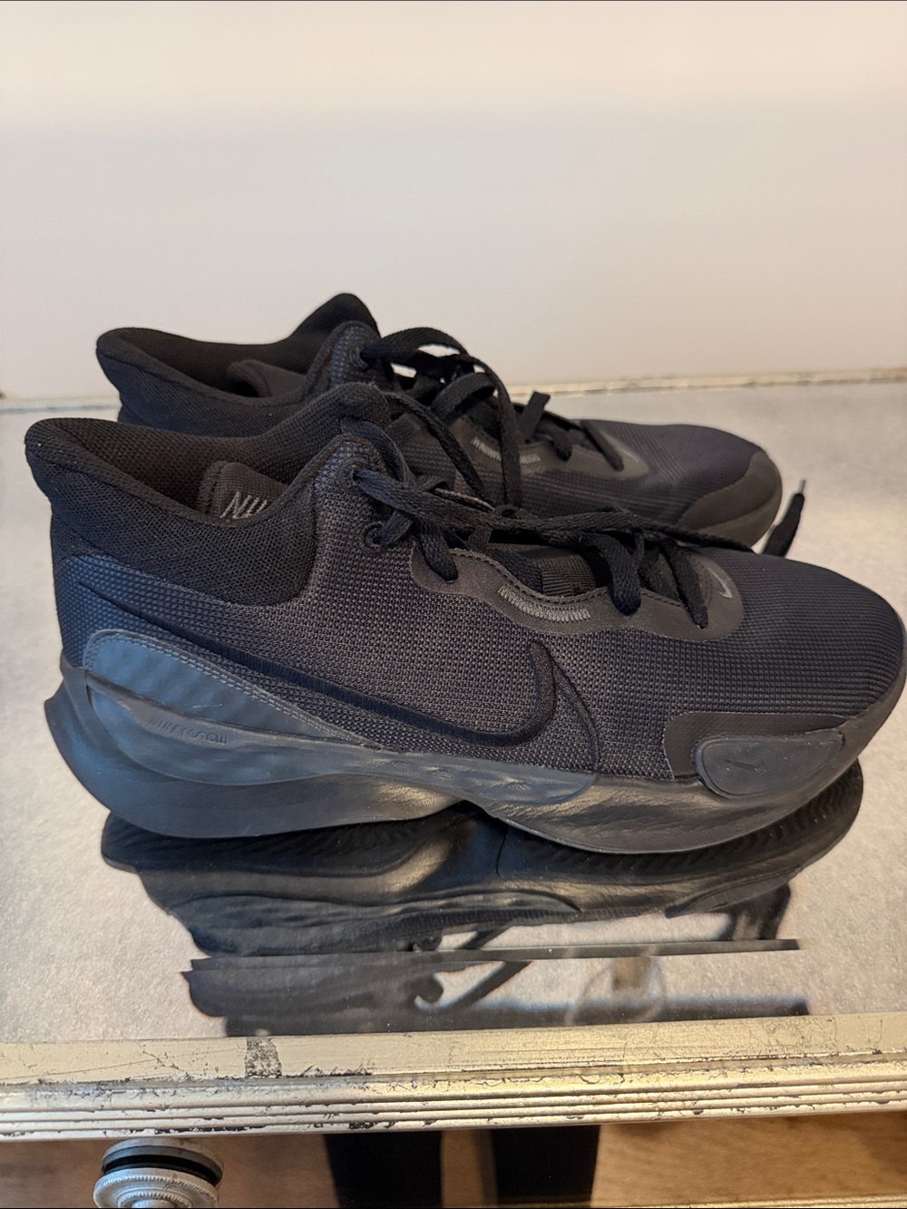 Nike Men’s All-Black Mesh Running Sneakers